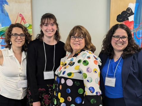 Tamar Benfeld, Assistant Director, Center for Teaching; Emma Koprek, Student Partner at Iowa, Tanya Uden-Holman, Associate Provost for Undergraduate Education; Anna Bostwick Flaming, Assistant Provost for Teaching & Learning and Director, Center for Teaching 