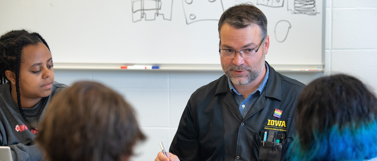 Instructors helping students during the Edge of Space Academy