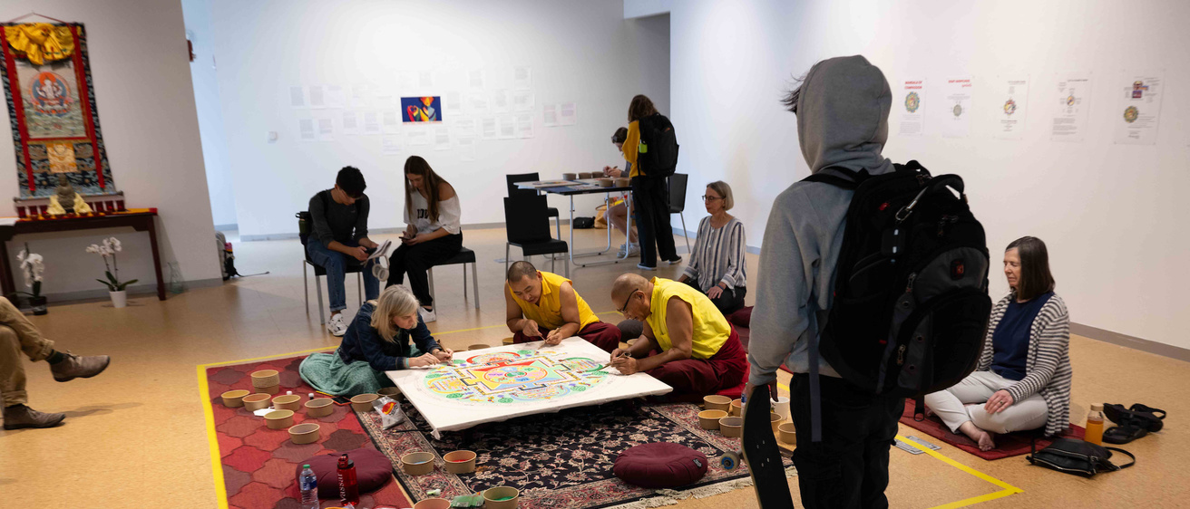 Creating a sacred sand mandala 